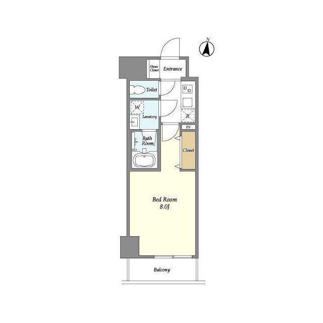 LA DOUCEUR大森山王(1K/6階)の間取り写真
