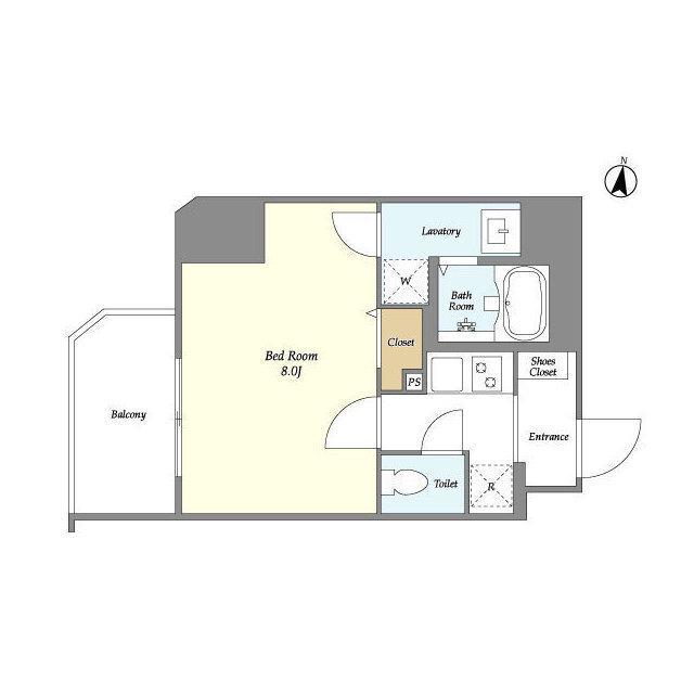 LA DOUCEUR大森山王(1K/10階)の間取り写真