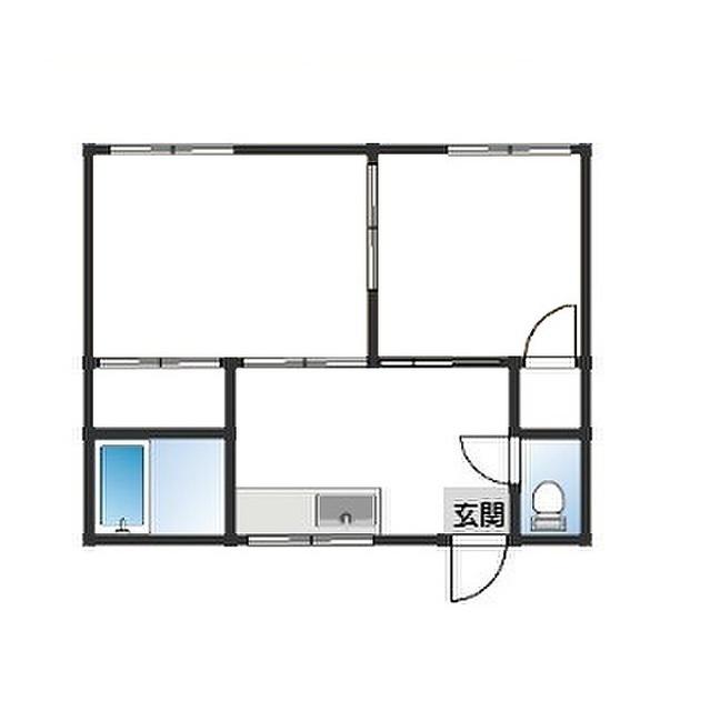 富士見コーポ(2K/2階)の間取り写真