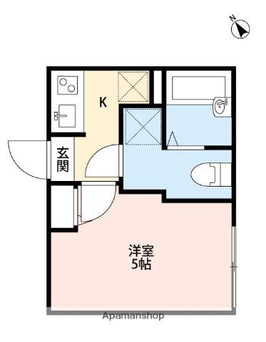 ジェムステージ桜ヶ丘(1K/1階)の間取り写真