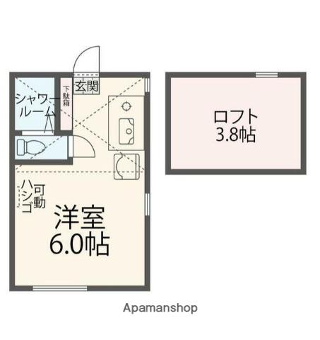 クレアT(ワンルーム/1階)の間取り写真