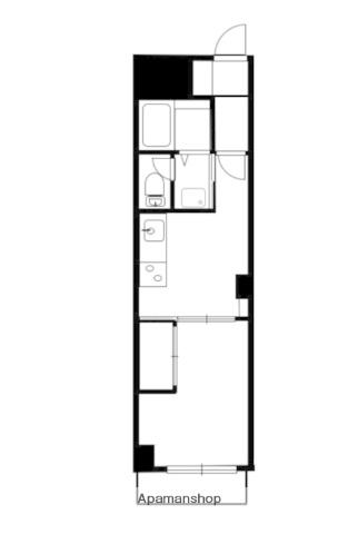 ライオンズマンション戸塚北(1DK/1階)の間取り写真