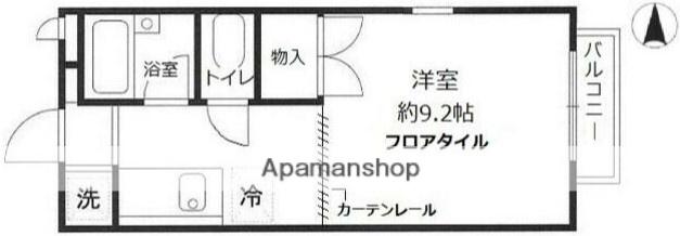 パル・ハピネス(ワンルーム/2階)の間取り写真