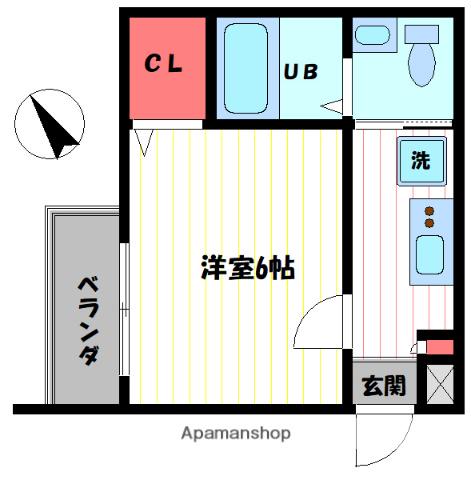 ソリッド保土ヶ谷壱番館(1K/1階)の間取り写真