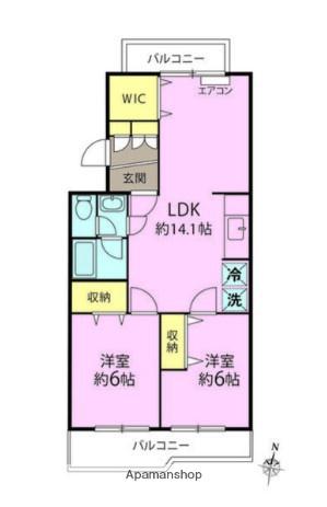 第二豊ロイヤルマンション(2LDK/2階)の間取り写真