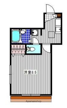 セレンゲティ東朝比奈(1K/1階)の間取り写真