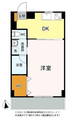 アークヒルズいずみ2(1DK/2階)の間取り写真