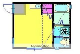Kハウス(ワンルーム/1階)の間取り写真