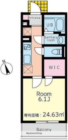 レモングラン(1K/1階)の間取り写真