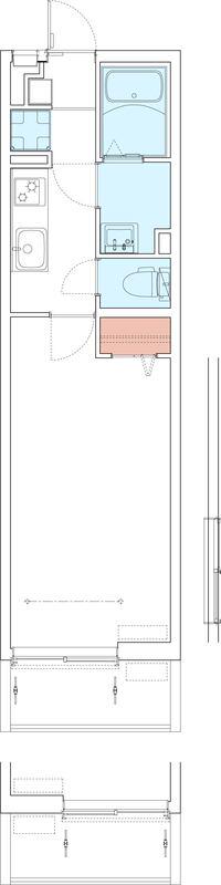 リブリ・ニューイースト(1K/3階)の間取り写真