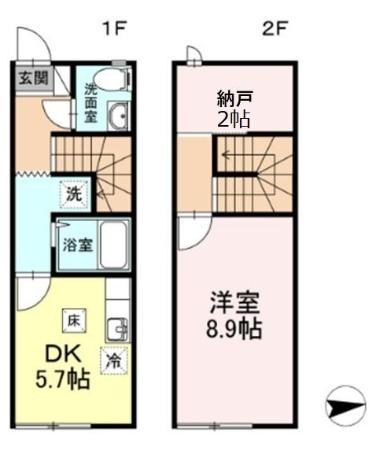 エスポワール・Ｆ(1DK)の間取り写真