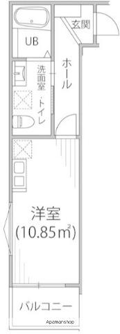 パークサイド平塚(1K/2階)の間取り写真