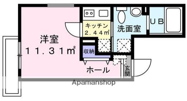 AFINIS湘南(1K/3階)の間取り写真