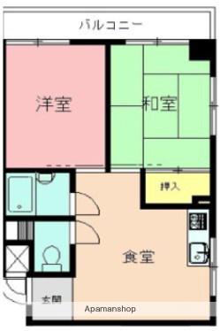 レジデンス秀(2K/1階)の間取り写真