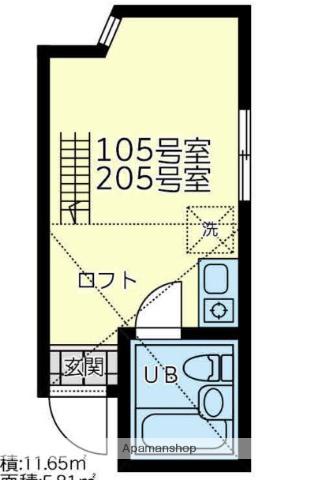 センターヴィレッジ藤崎(ワンルーム/2階)の間取り写真