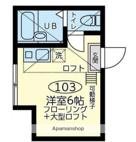横濱マリーナ・ベイ 3(ワンルーム/1階)の間取り写真
