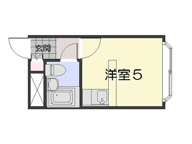 ベルピア浦賀第2(ワンルーム/2階)の間取り写真