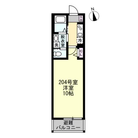 FELICE江ノ島(1K/2階)の間取り写真