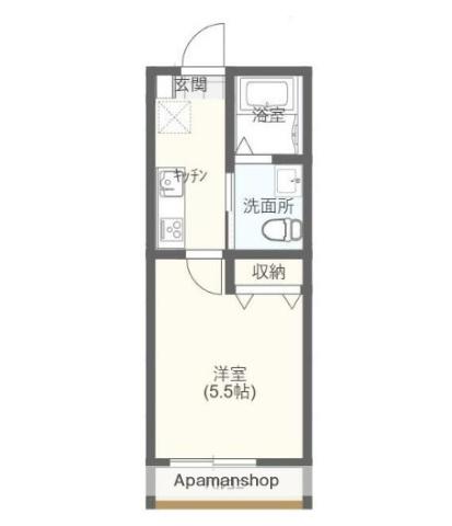 PRECIOUS LIFE六浦(1K/1階)の間取り写真