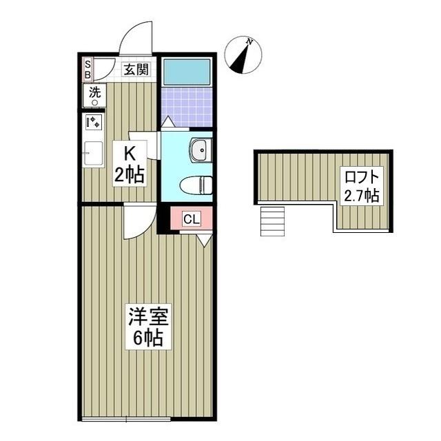 HALE伊勢原(1K/3階)の間取り写真