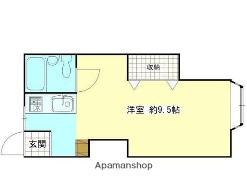 第二サンハイツ追浜(ワンルーム/2階)の間取り写真