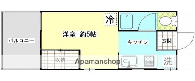 第二柳ビル(1K/4階)の間取り写真