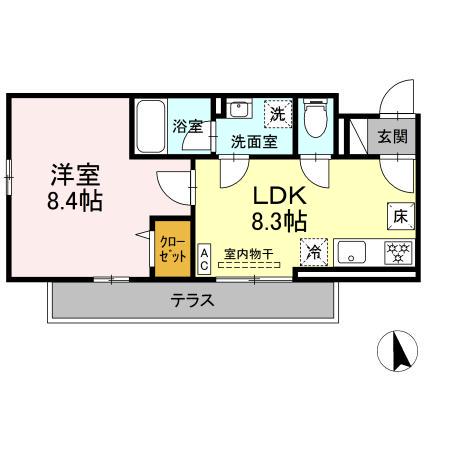 MAESTRO (1LDK/1階)の間取り写真