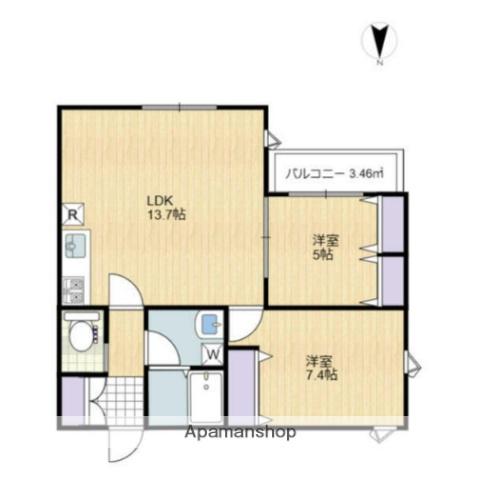 イル・フォルテ 南林間(2LDK/2階)の間取り写真