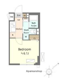 SHOKEN RESIDENCE横浜生麦Ⅲ(1K/1階)の間取り写真