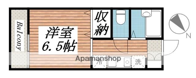 パークヨコチョー(1K/2階)の間取り写真