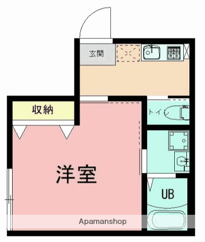 REGULUS 海老名(1K/2階)の間取り写真