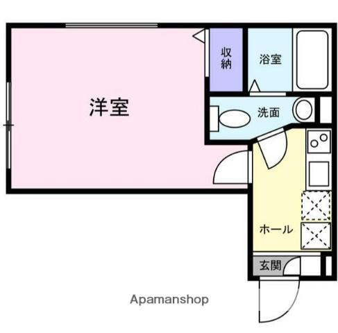 レガーロ湘南平塚(1K/2階)の間取り写真