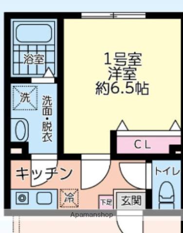 シティハイツ大道(1K/3階)の間取り写真