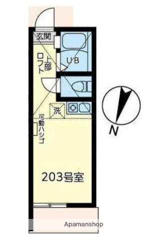 ユナイト南太田クロードドビッシュ(ワンルーム/2階)の間取り写真