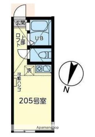 ユナイト南太田クロードドビッシュ(ワンルーム/2階)の間取り写真