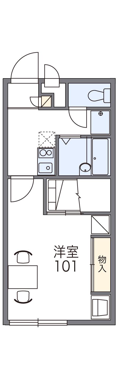 レオパレスネオ(1K/2階)の間取り写真