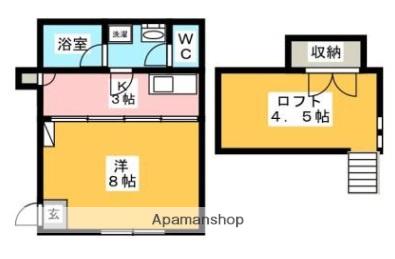 ハウスシード3(1K/2階)の間取り写真