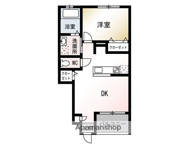 レザンベルク(1DK/1階)の間取り写真