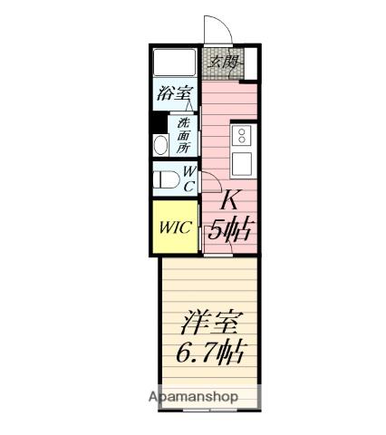 プロヌーブT(1K/1階)の間取り写真