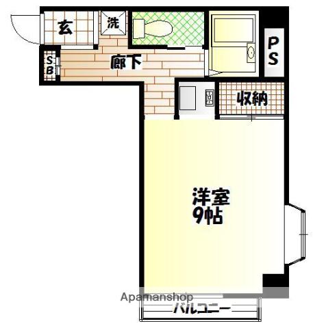 TOWA-HOUSE(ワンルーム/3階)の間取り写真