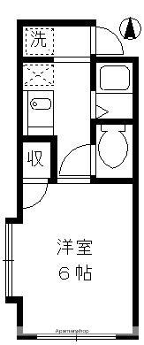 シャトルM-2(1K/2階)の間取り写真