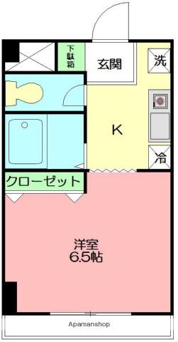 モトハウス(1K/3階)の間取り写真