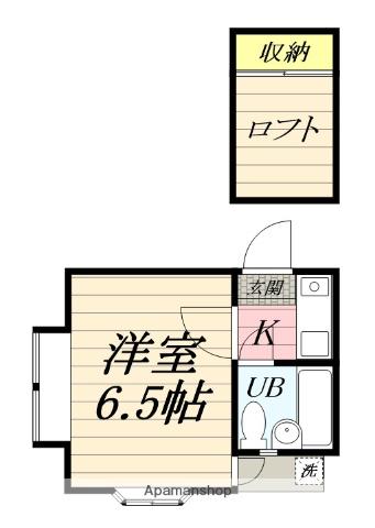 ドルフ東海大(1K/2階)の間取り写真