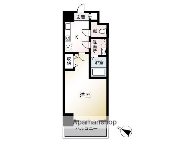 KADOIE TSUJIDO(1K/4階)の間取り写真