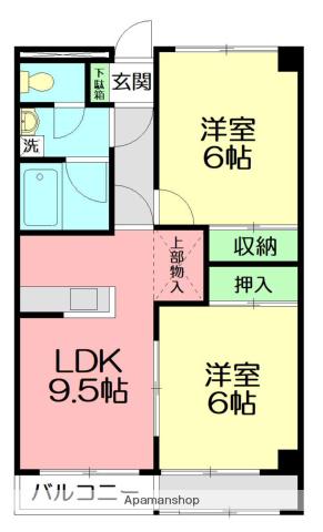 ロワール市川 3階階 間取り