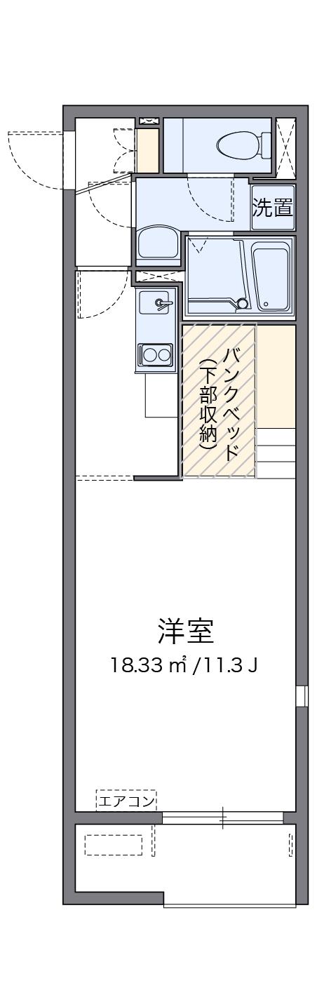 ミランダサンシャインⅡ(1K/1階)の間取り写真