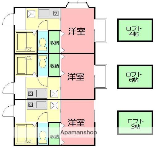 アイハイツ(ワンルーム/1階)の間取り写真