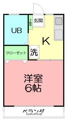 ヤマフジハイツC 2階階 間取り