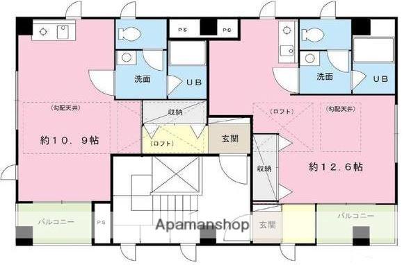 エクセルコート南鶴巻(1K/3階)の間取り写真