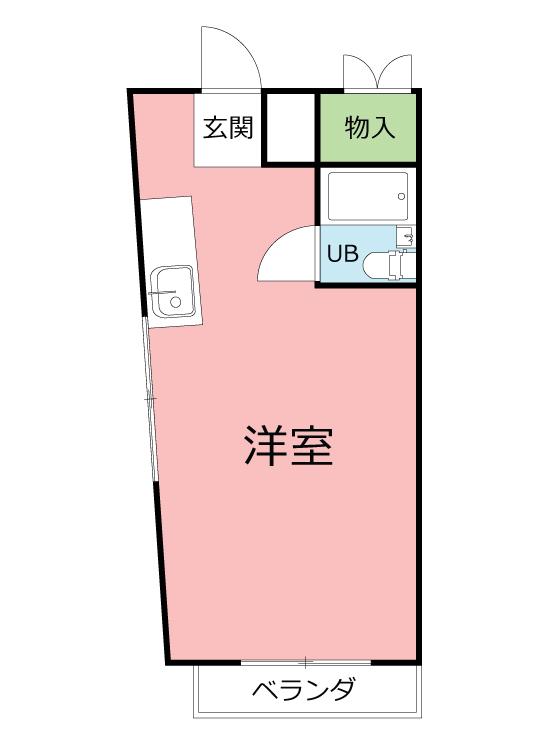 今福ビル(ワンルーム/2階)の間取り写真